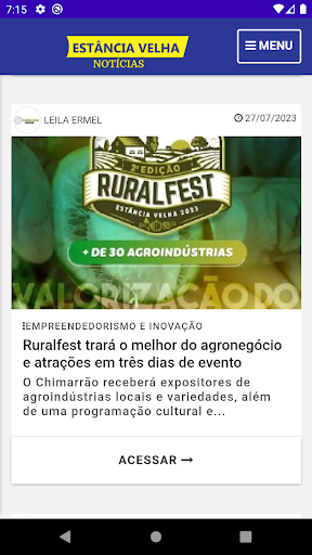 Android application Estância Velha Notícias screenshort