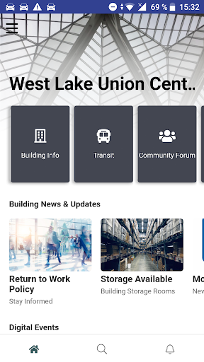 Android application West Lake Union Center screenshort