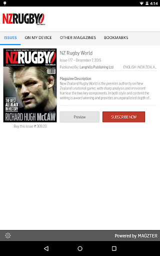 Android application NZ Rugby World screenshort