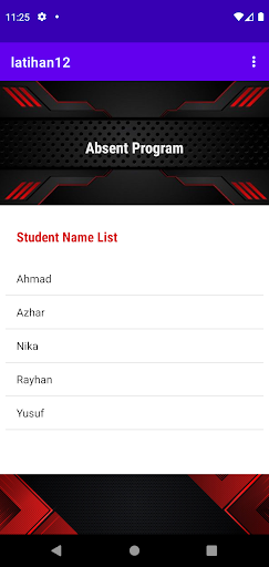 Android application Ahmad Latihan 12 screenshort