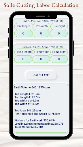 Android application EW Calculator: Plinth Rise screenshort
