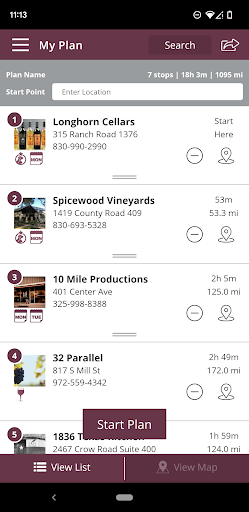Screenshot of Texas Wine Lover