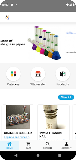 Android application SmokeWholesaler screenshort