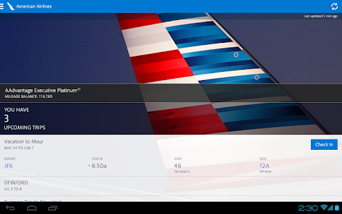 American Airlines Screenshot