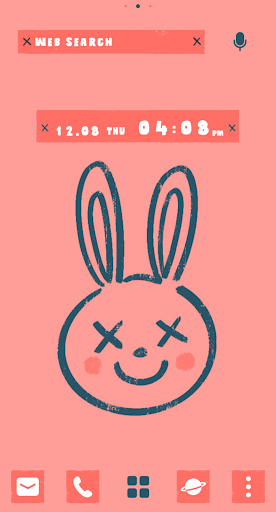 Android application Joyful Bunny Theme +HOME screenshort