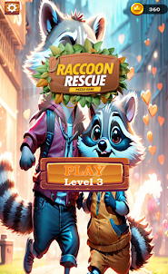Raccoon Rescue Puzzle Game