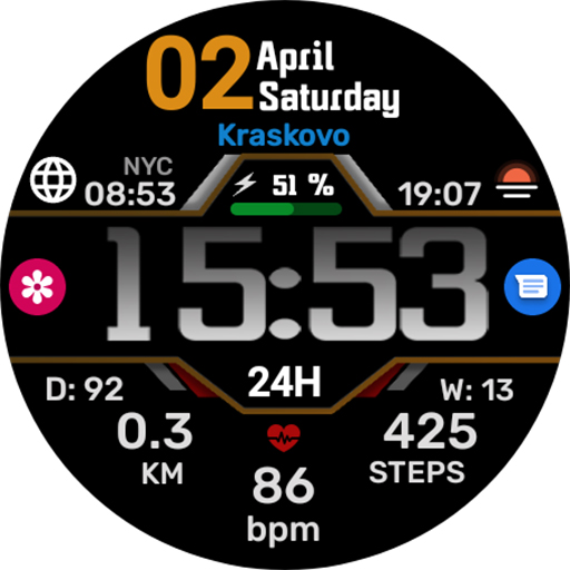 NB012 Digital watch face Download on Windows