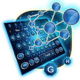 Neon Blue Tech Keyboard icon