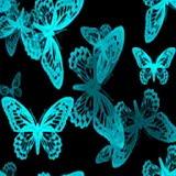 3D Luminous butterfly icon