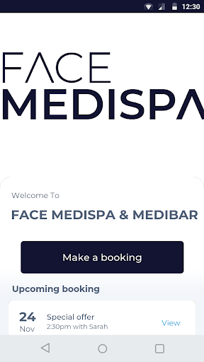 Android application FACE MEDISPA & MEDIBAR screenshort