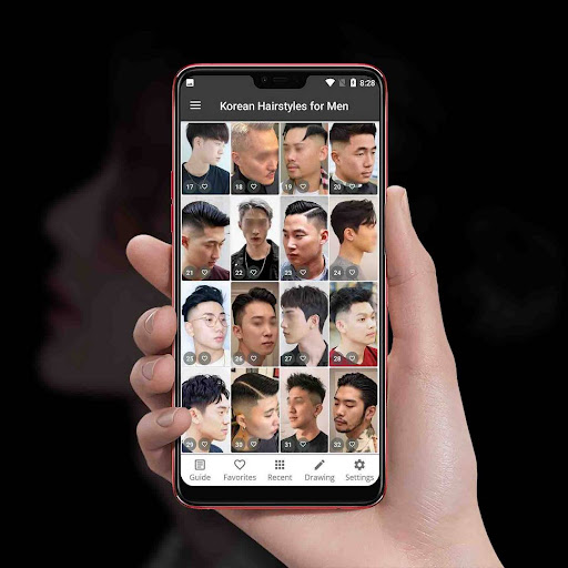 Android application Korean Hairstyles for Men screenshort