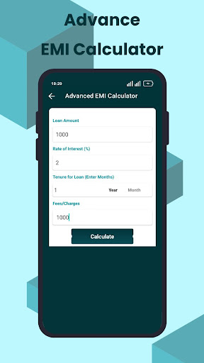 EMI Calculator For All Loan Screen 3