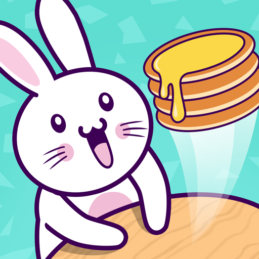 Bunny vs Kitty Pancake:Kawaii logo