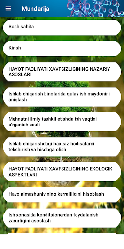 Hayot faoliyati xavfsizligi Screen 3