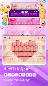 Keyboard Themes Emoji,Fonts