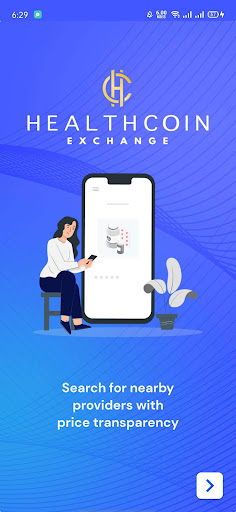Android application Healthcoin Exchange screenshort