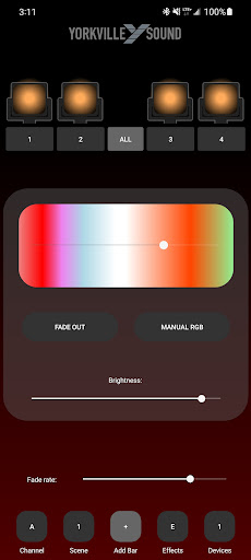 Android application Yorkville LP Control screenshort