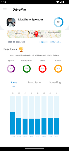 Android application DrivePro.io Fleet screenshort