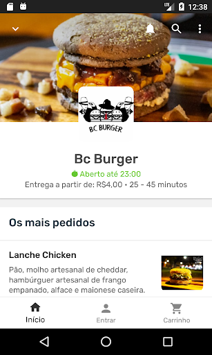 Android application Bc Burger screenshort