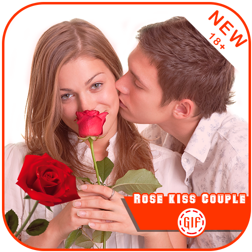 Rose Kiss Couple GIF