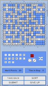 Roll-A-Dice Crossword game