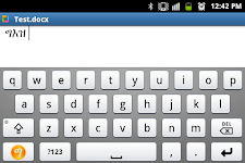 screenshot of GeezIME Keyboard