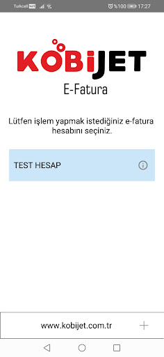 Android application Kobijet e-Fatura screenshort