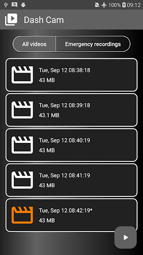 Screenshot of Dash Cam - car video recorder
