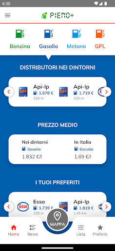 Pieno+: prezzi benzina diesel Screen 2