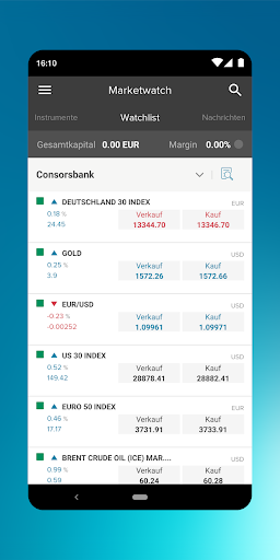 Consorsbank CFD Screen 3