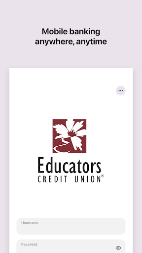 Android application Educators CU Mobile Banking screenshort