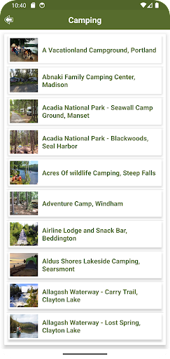 Maine RV Parks & Campgrounds Screen 3