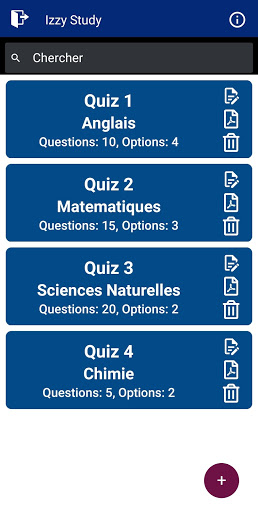 Aperçu de l'application