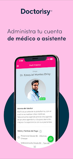 Android application Doctorisy Profesionales screenshort