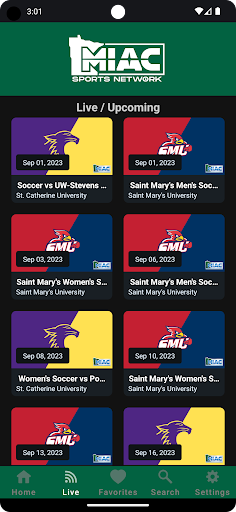 MIAC Sports Network Screen 2