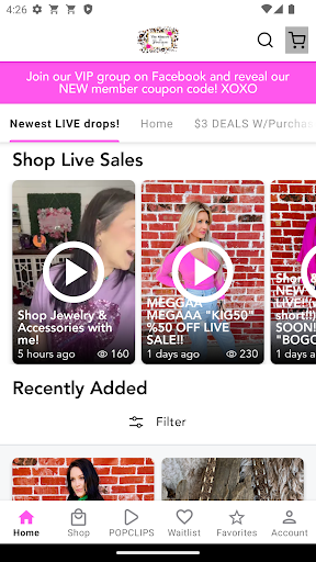 Android application The Sisters Boutique screenshort