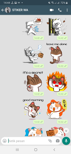 Sticker WA Kucing Kawaii WAStickerApps