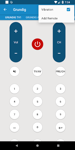 Android application Grundig Remote Control screenshort