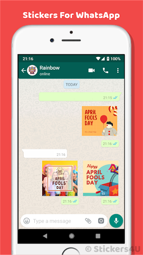 Android application April Fool's Day Stickers 2023 screenshort