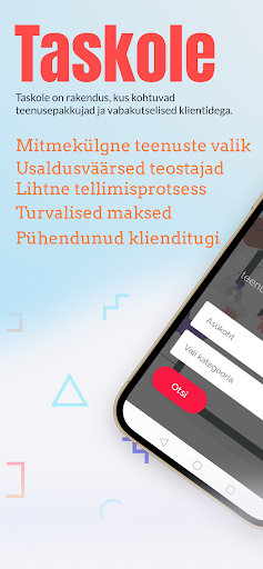 Android application Taskole: telli teostaja. screenshort
