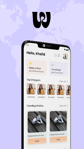 Android application iwish screenshort
