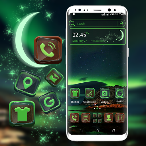 Green Aurora Launcher Theme 2.9 Icon