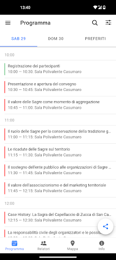 Android application Sagre.org screenshort