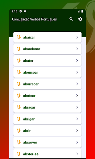 Conjugação Verbos Português Screen 2