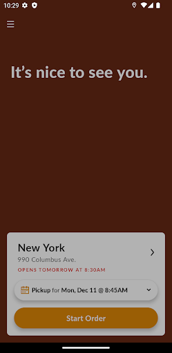 Android application Crepes on Columbus screenshort
