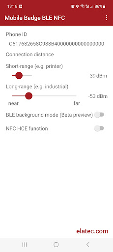 Mobile Badge BLE NFC Screen 3