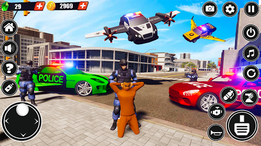 Flying Police Car Simulator 3D