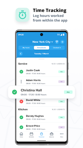 Screenshot of Shiftbase