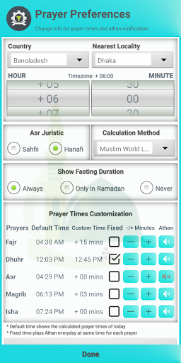 Muslim Prayer Times Screen 3