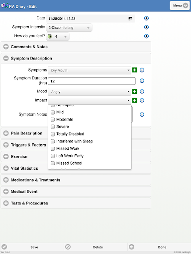 Rheumatoid Arthritis Diary